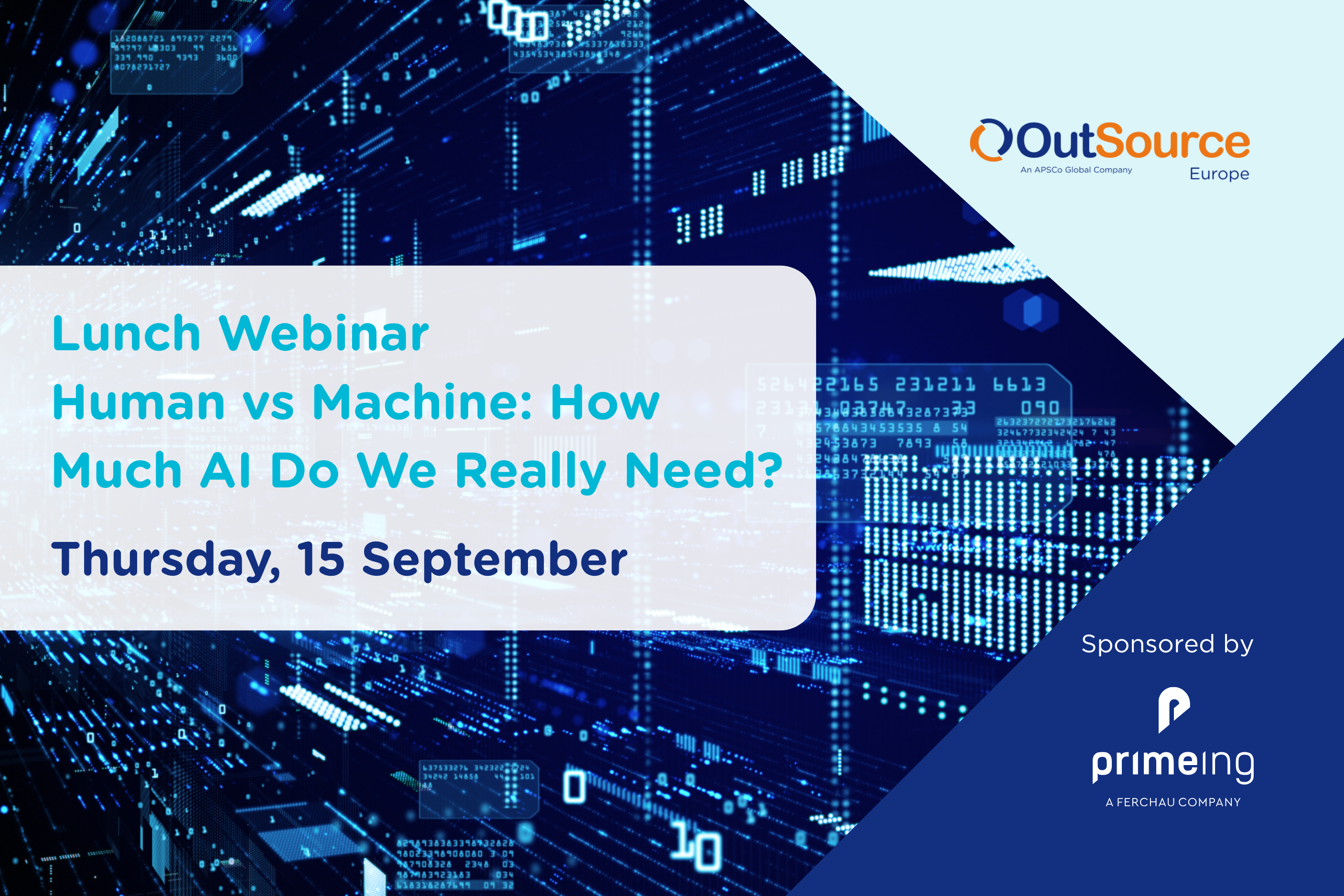 APSCo OutSource Europe | Lunch Webinar Human vs Machine: How Much AI Do We Really Need?